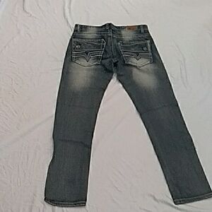 Men's Washed Blue  Straight-Leg Jeans